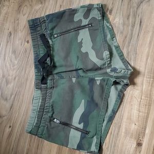 TNA camo shorts size medium-like new from Aritzia